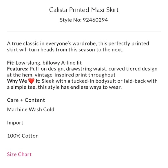 Free People Calista Printed Maxi Skirt Ruffle Red Pink Floral XL - Picture 4 of 7